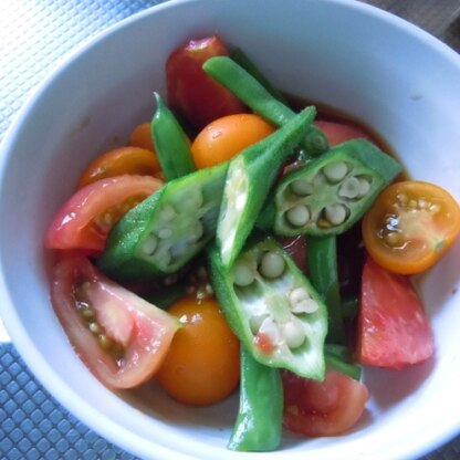 さっぱりした夏野菜が蒸し暑い日でも美味しい♪と好評でした。
美味しく野菜たっぷりの素敵なレシピごちそう様です。